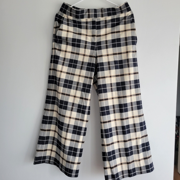Ann Taylor Factory Pants - Ann Taylor Factory Women's Wide Leg Plaid Pants Trousers Size 4
